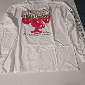 White Christmas Moose Long Sleeve Tee